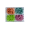 Set de clips de papel en forma de caja múltiples clips de papel de colores clipes clipes archivos fijación flores estrellas puntas de flecha Item Picture
